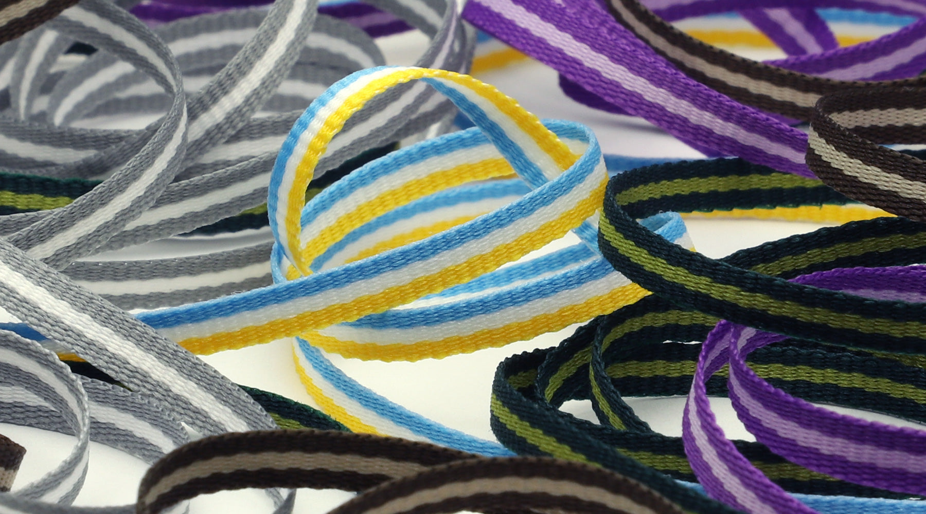 Ultra-thin striped ribbon made in Japan