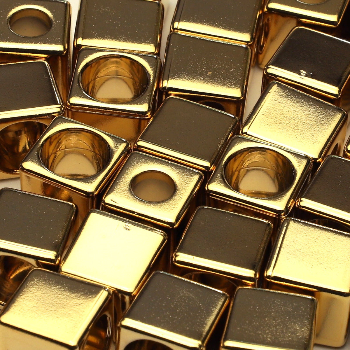 FUJIYAMA RIBBON ABS Cord End 10mm 2 Pieces Gold