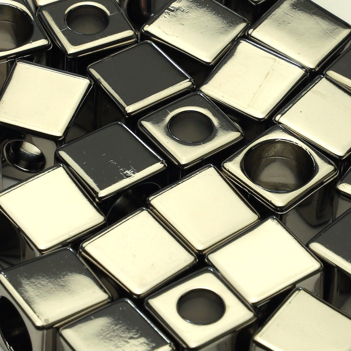 FUJIYAMA RIBBON ABS Cord End 10mm 2 Pieces Nickel