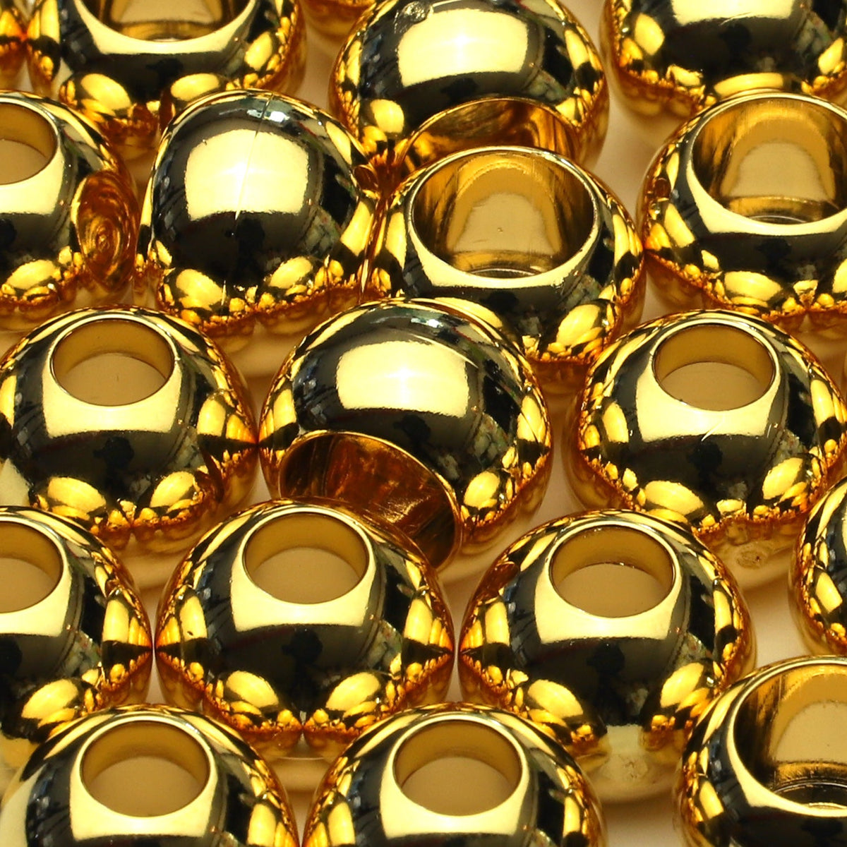 FUJIYAMA RIBBON ABS Cord End approx.11x14mm 2 Pieces Gold