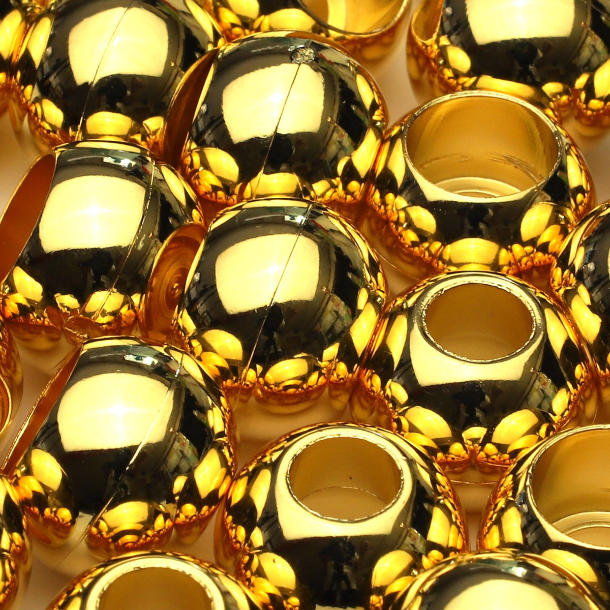 FUJIYAMA RIBBON ABS Cord End approx.11x16mm 2 Pieces Gold