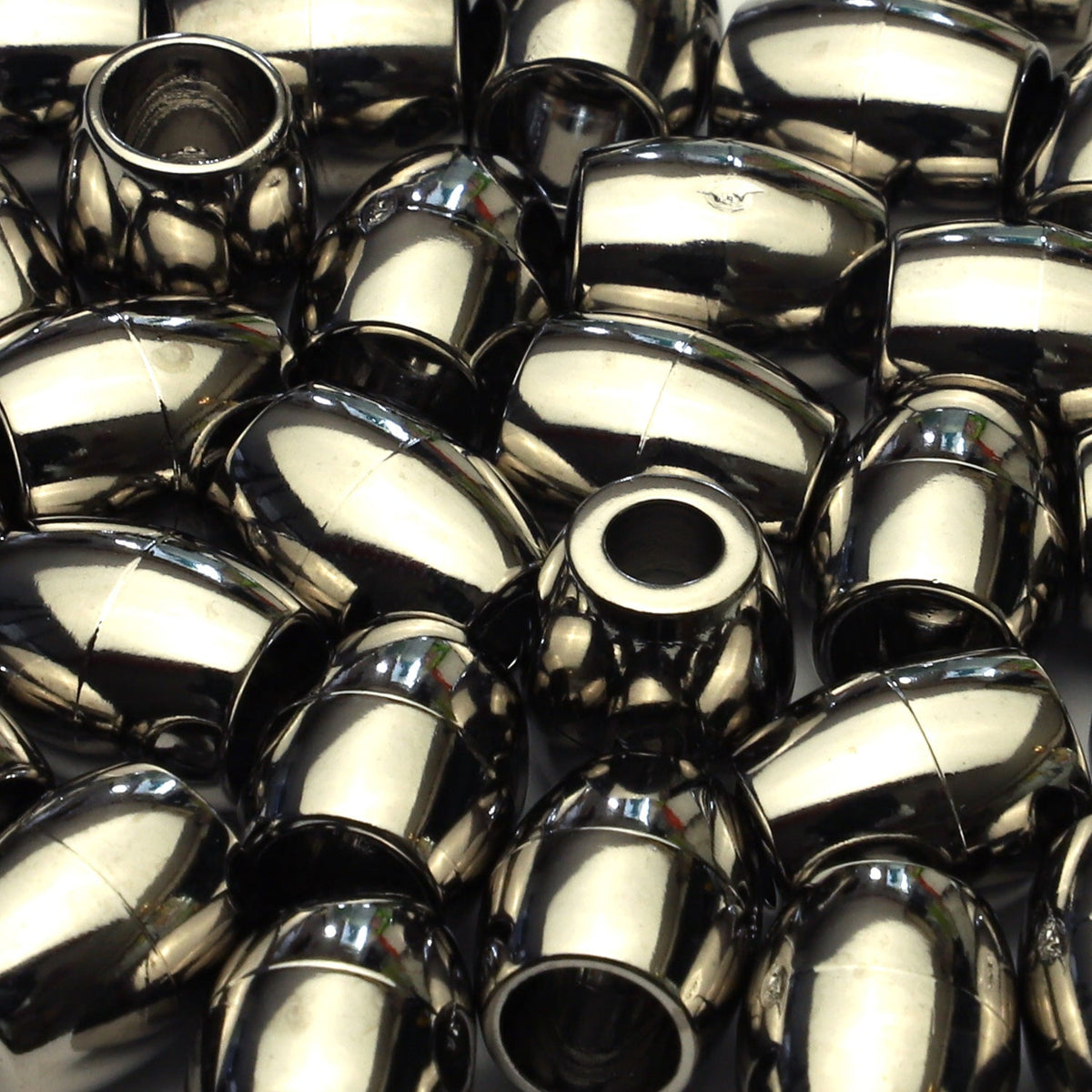 FUJIYAMA RIBBON ABS Cord End approx.13x10mm 2 Pieces Nickel