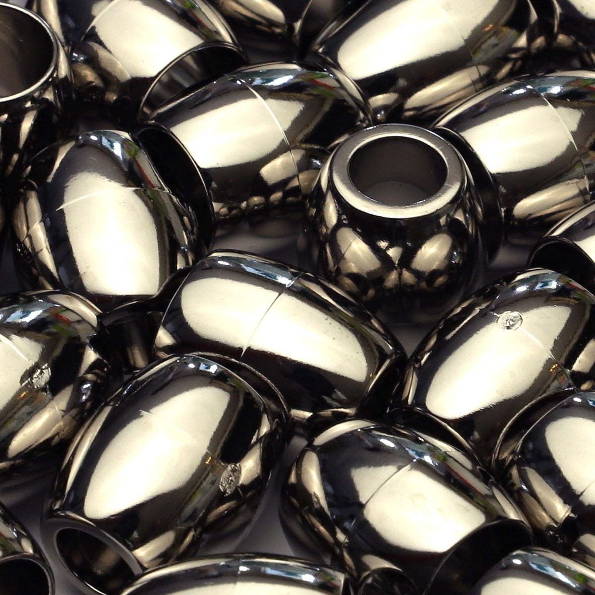 FUJIYAMA RIBBON ABS Cord End approx.16x14mm 2 Pieces Nickel