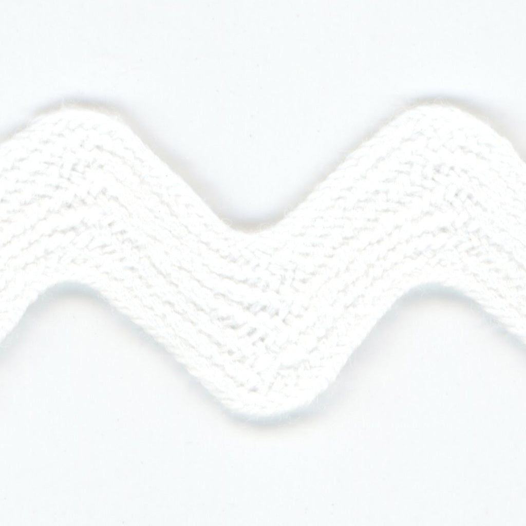 FUJIYAMA RIBBON Cotton Zig-Zag Tape (FY-18824) S : approx.4.5mm / White / 3M Cut