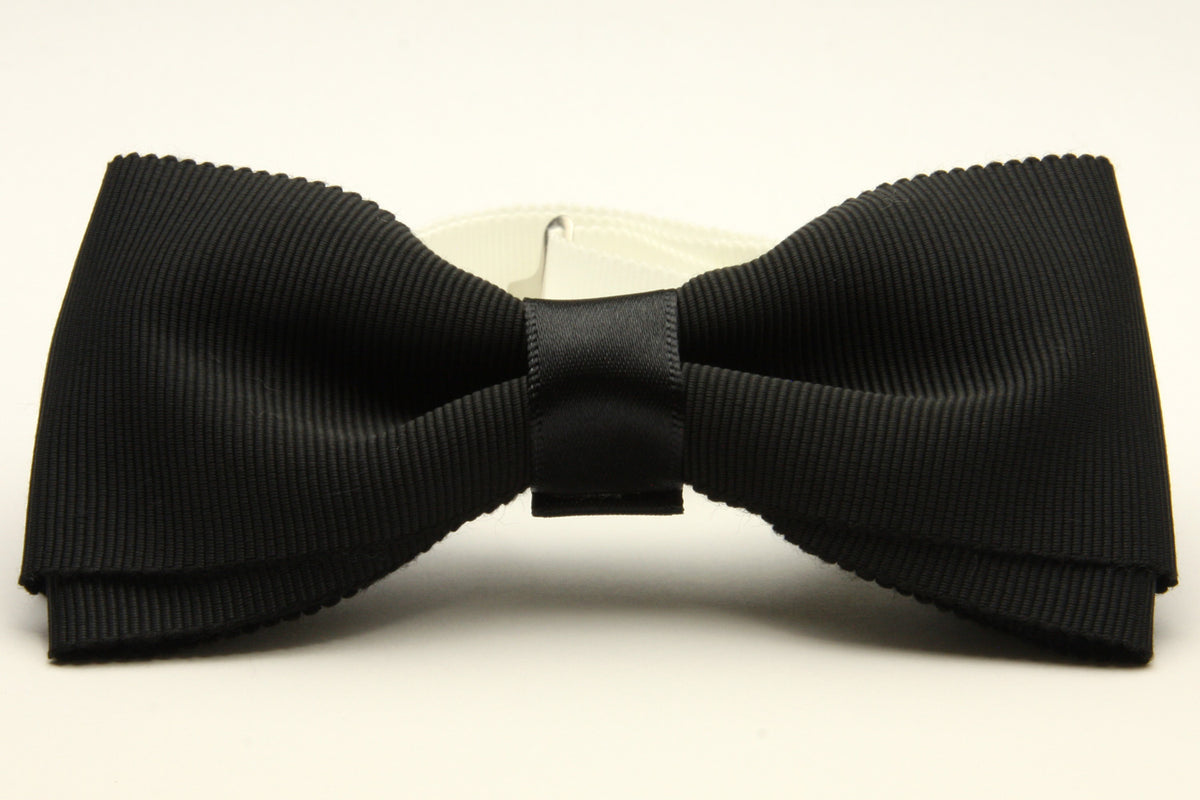 FUJIYAMA RIBBON Grosgrain Bow Tie 12x6cm (4-3/4&quot;x2-3/8&quot;) Black