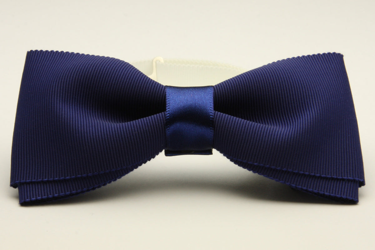 FUJIYAMA RIBBON Grosgrain Bow Tie 12x6cm (4-3/4&quot;x2-3/8&quot;) Dark Blue