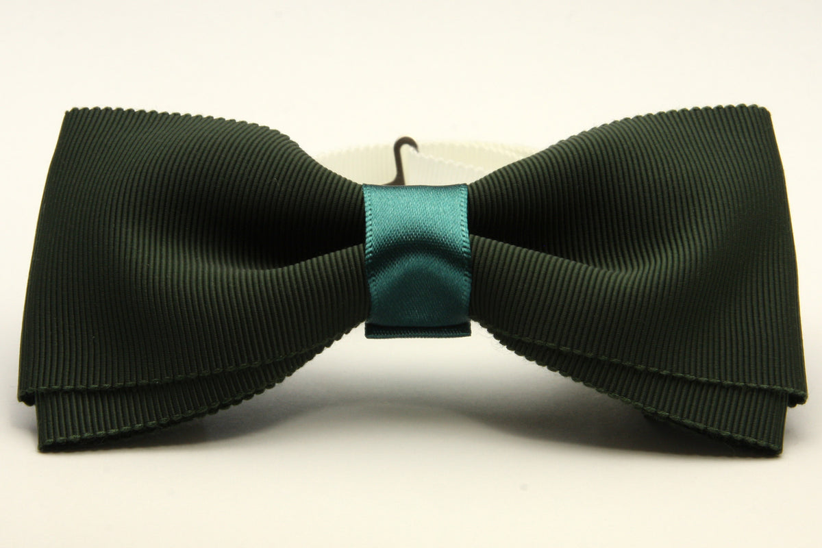 FUJIYAMA RIBBON Grosgrain Bow Tie 12x6cm (4-3/4&quot;x2-3/8&quot;) Dark Green