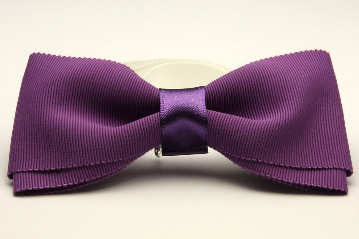 FUJIYAMA RIBBON Grosgrain Bow Tie 12x6cm (4-3/4&quot;x2-3/8&quot;) Purple