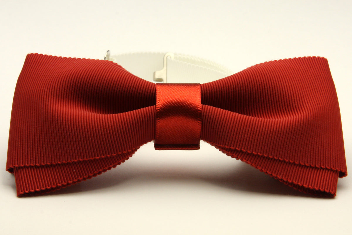 FUJIYAMA RIBBON Grosgrain Bow Tie 12x6cm (4-3/4&quot;x2-3/8&quot;) Red Brown