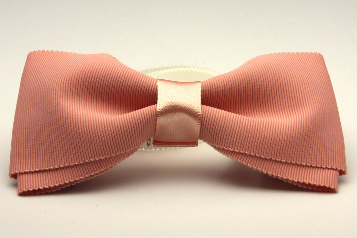 FUJIYAMA RIBBON Grosgrain Bow Tie 12x6cm (4-3/4&quot;x2-3/8&quot;) Salmon Pink