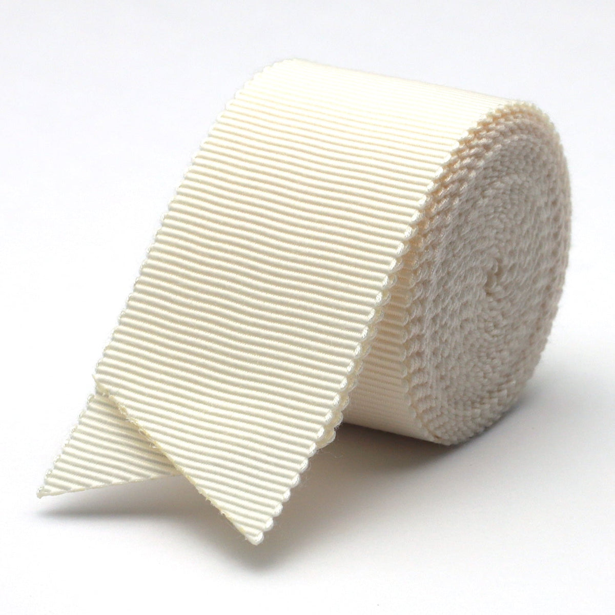 FUJIYAMA RIBBON Grosgrain Ribbon Belt 25mm (1&quot;) 1.8 Meters Cut Milky White