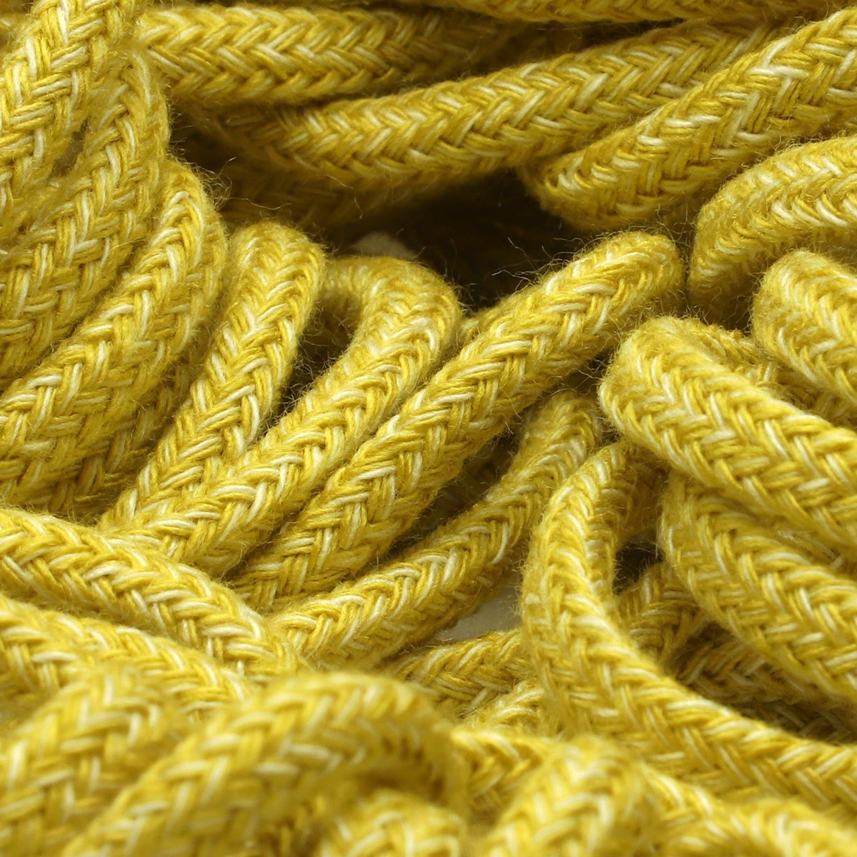 FUJIYAMA RIBBON [Sample] Color Mix Spindle Cord approx.5mm (3/16&quot;) 2.5 Meters Cut Mustard / Off White