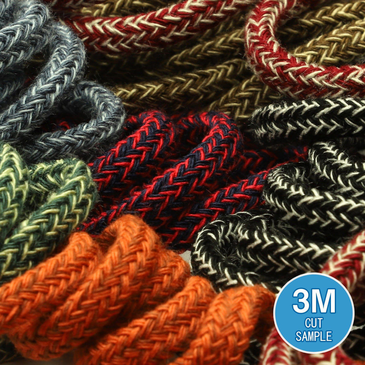 FUJIYAMA RIBBON [Sample] Color Mix Spindle Cord approx.5mm (3/16") 3 Meters Cut