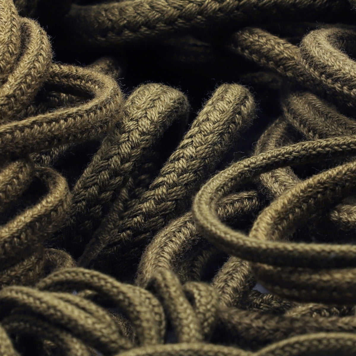 FUJIYAMA RIBBON [Sample] Cotton Spindle Cord approx.2mm (5/64&quot;) 2.5 Meters Cut Olive Drab