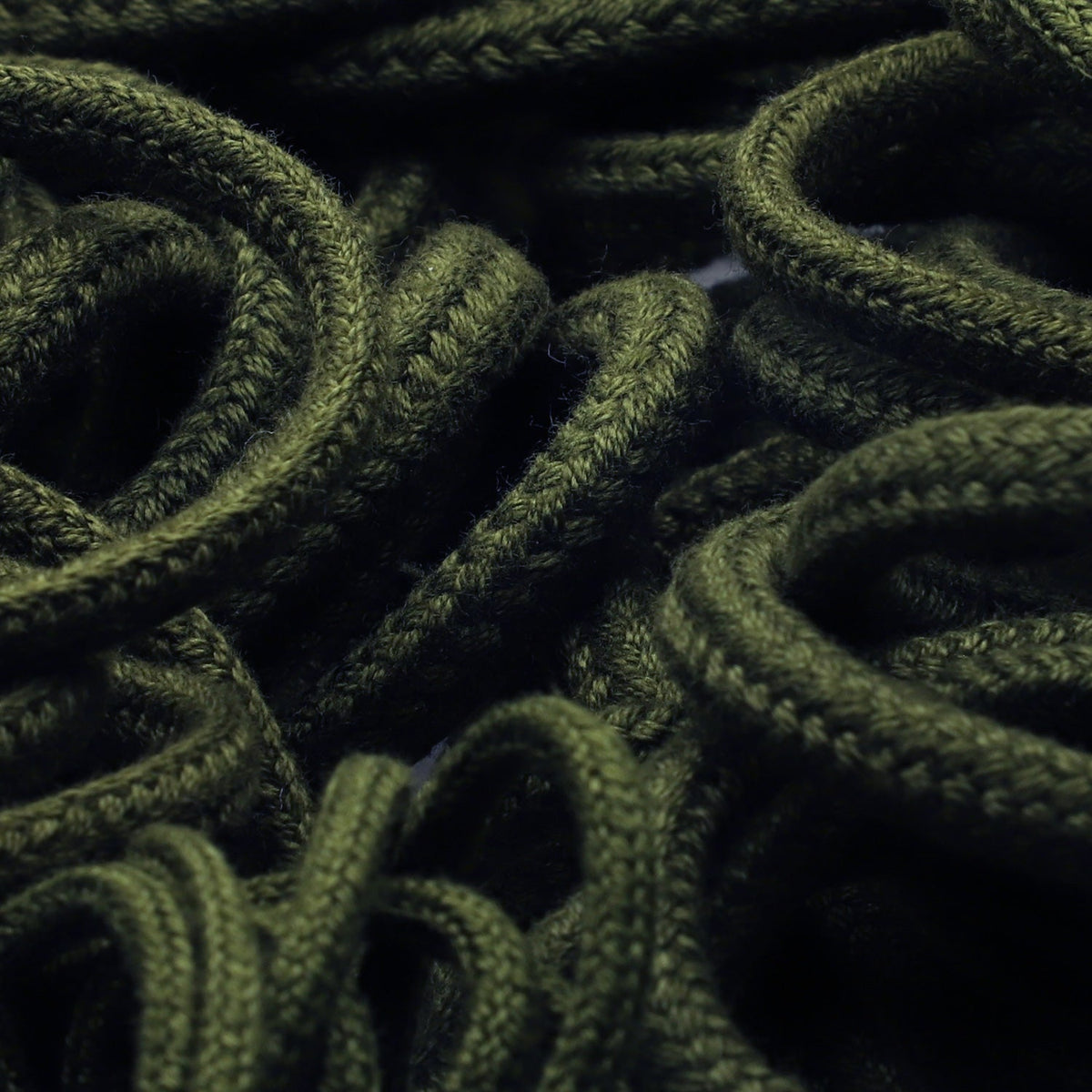 FUJIYAMA RIBBON [Sample] Cotton Spindle Cord approx.2mm (5/64&quot;) 2.5 Meters Cut Olive Green