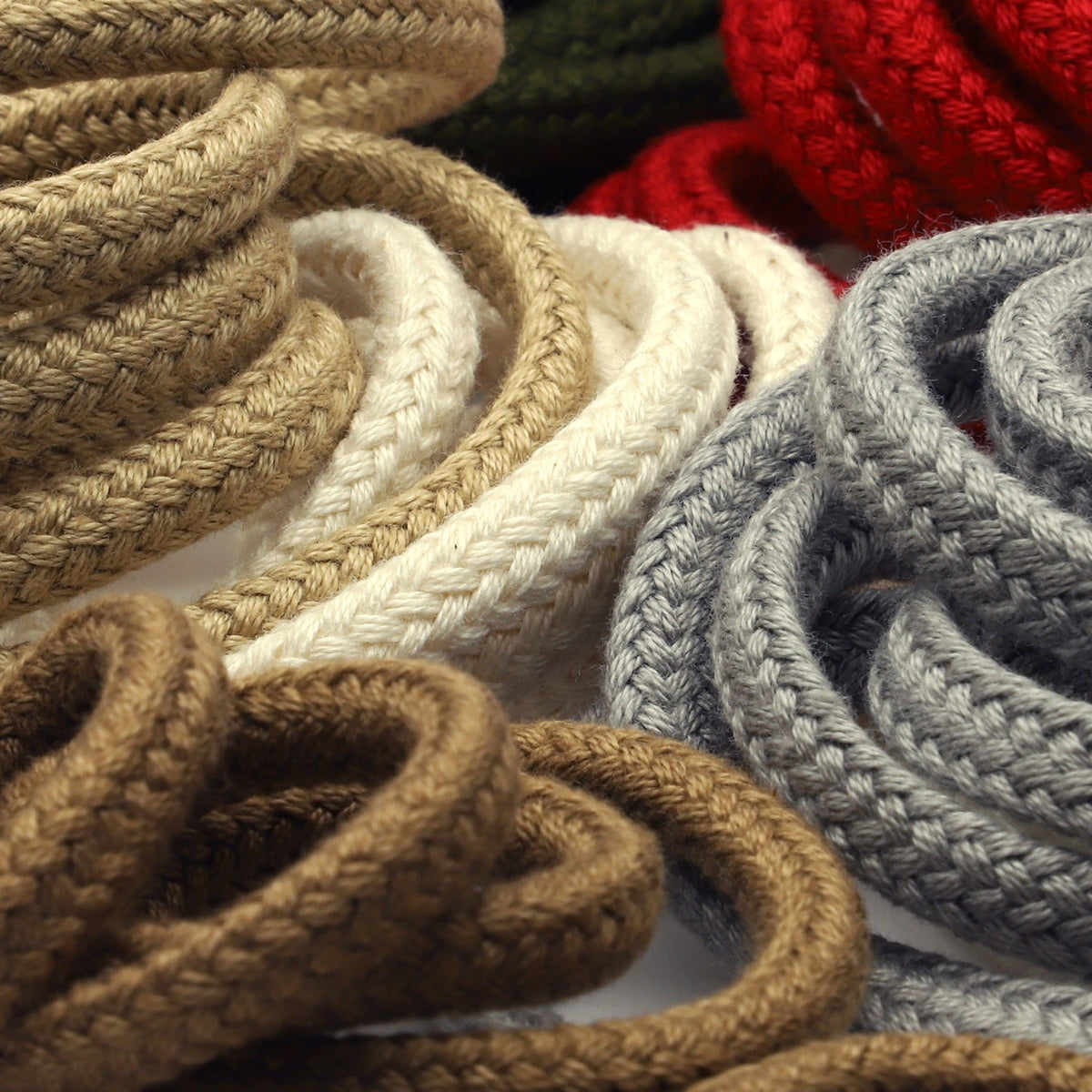 FUJIYAMA RIBBON [Sample] Cotton Spindle Cord approx.6mm (1/4&quot;) 2.5 Meters Cut