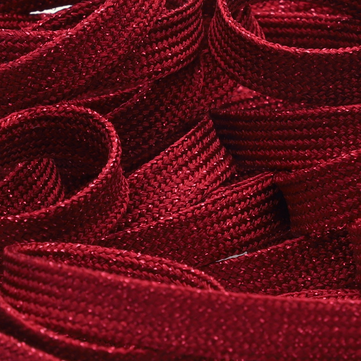FUJIYAMA RIBBON [Sample] Lame Flat Cord approx. 8mm (5/16") 3 Meters Cut Red