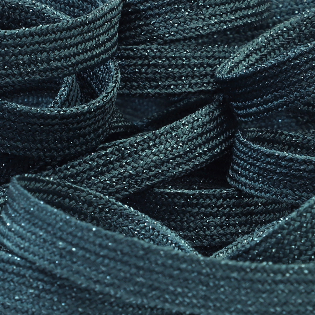 FUJIYAMA RIBBON [Sample] Lame Flat Cord approx. 8mm (5/16") 3 Meters Cut Teal Green