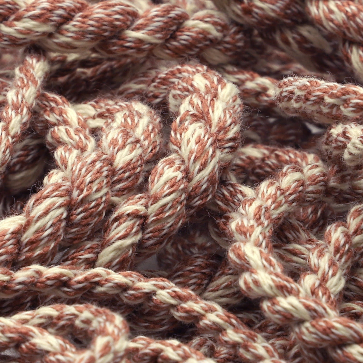 FUJIYAMA RIBBON [Sample] Melange Twist Cord approx. 3.5mm (9/64&quot;) 3 Meters Cut Old Rose &amp; White