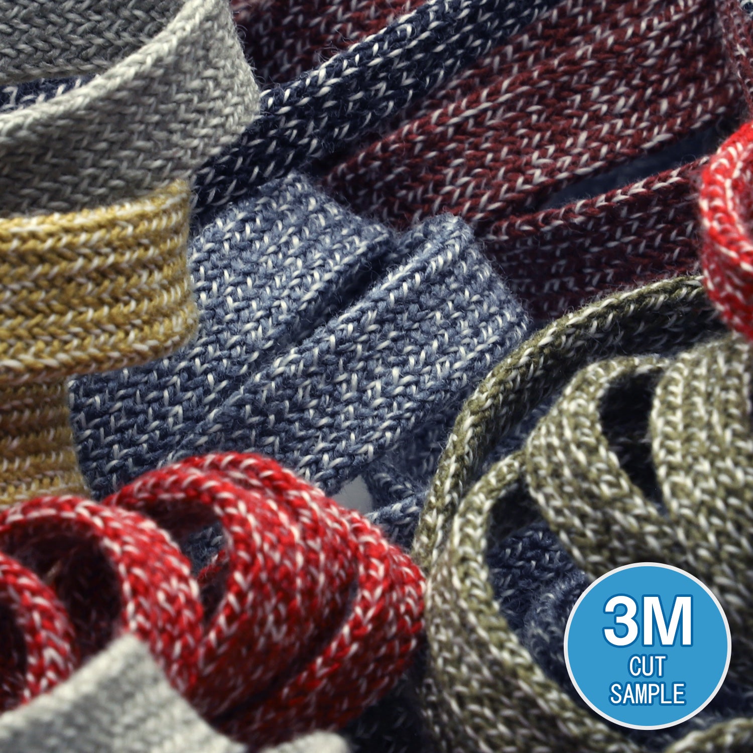 FUJIYAMA RIBBON [Sample] Mingle Flat Cord approx. 6mm (1/4") 3 Meters Cut