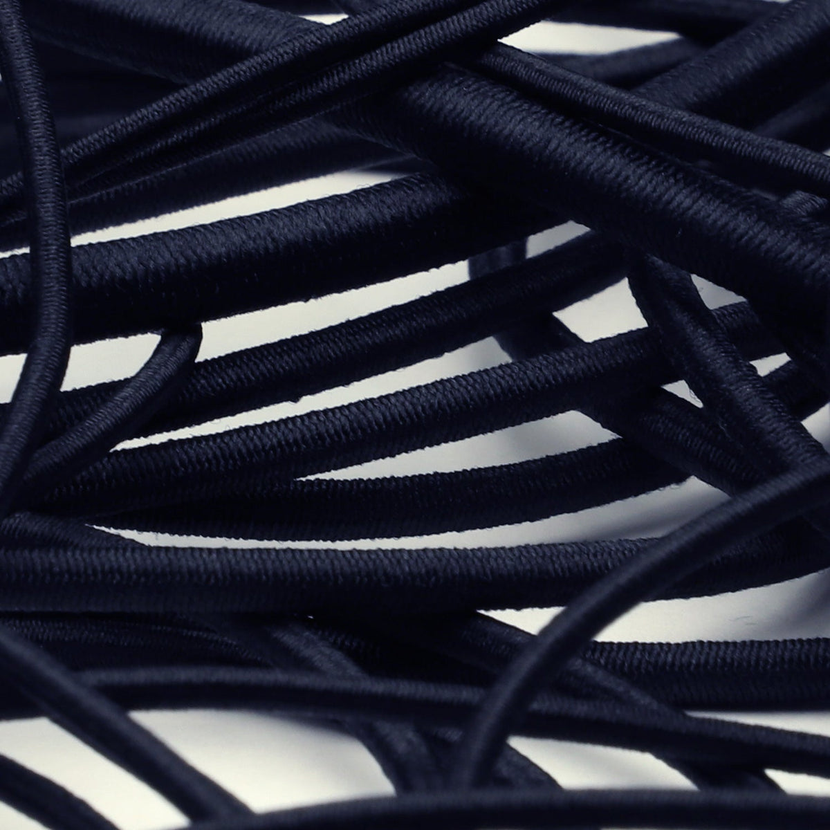 FUJIYAMA RIBBON [Sample] Recycled Polyester Elastic Cord 2mm (5/64") 3 Meters Cut Black