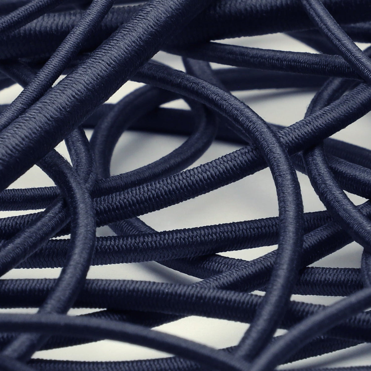 FUJIYAMA RIBBON [Sample] Recycled Polyester Elastic Cord 2mm (5/64") 3 Meters Cut Dark Gray