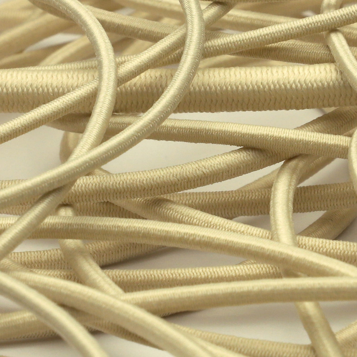 FUJIYAMA RIBBON [Sample] Recycled Polyester Elastic Cord 2mm (5/64") 3 Meters Cut Ecru Beige