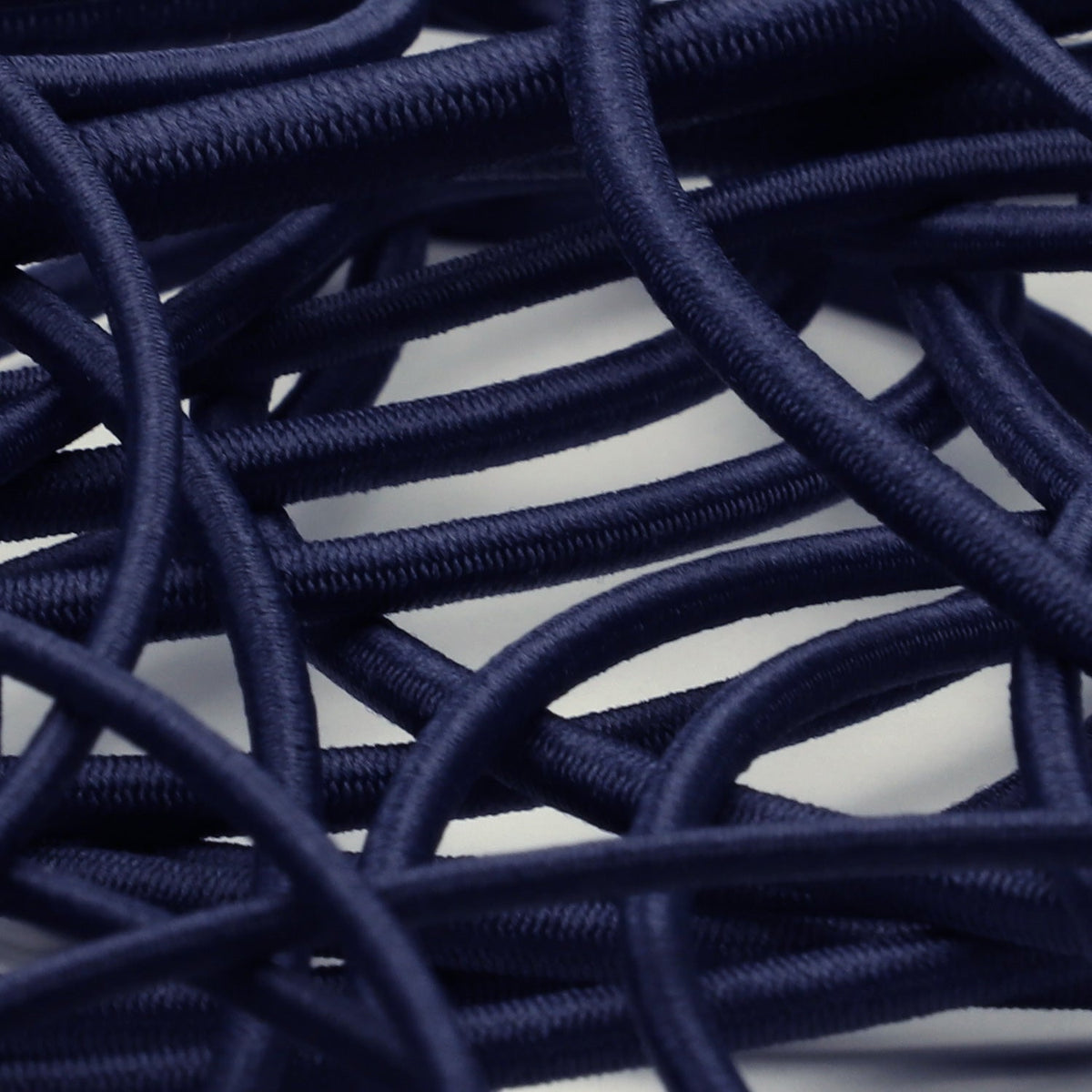 FUJIYAMA RIBBON [Sample] Recycled Polyester Elastic Cord 2mm (5/64") 3 Meters Cut Navy Blue