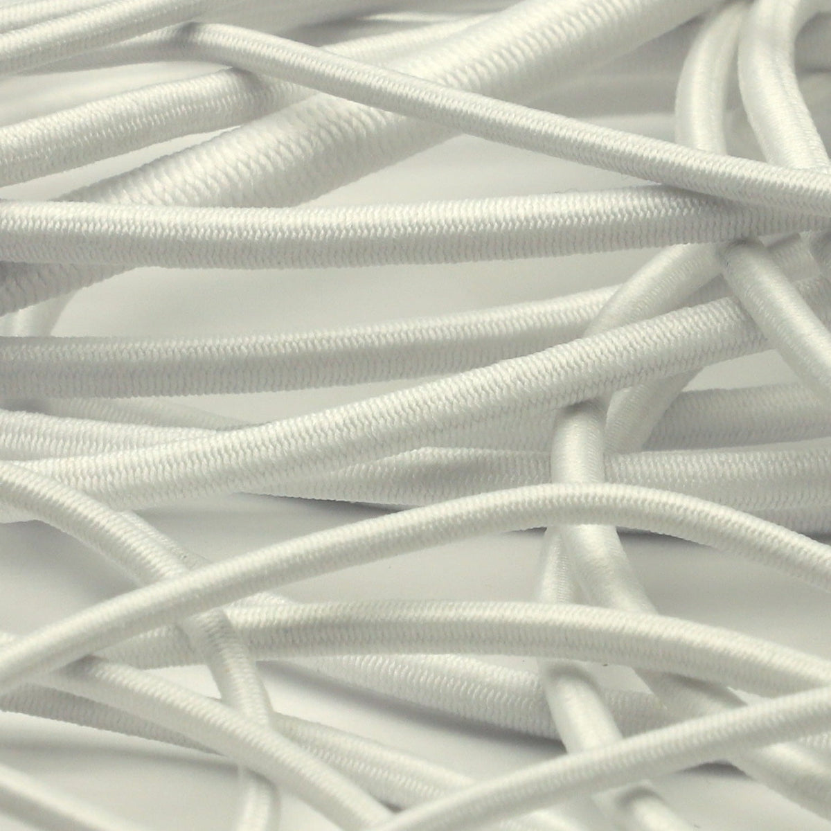 FUJIYAMA RIBBON [Sample] Recycled Polyester Elastic Cord 2mm (5/64") 3 Meters Cut White