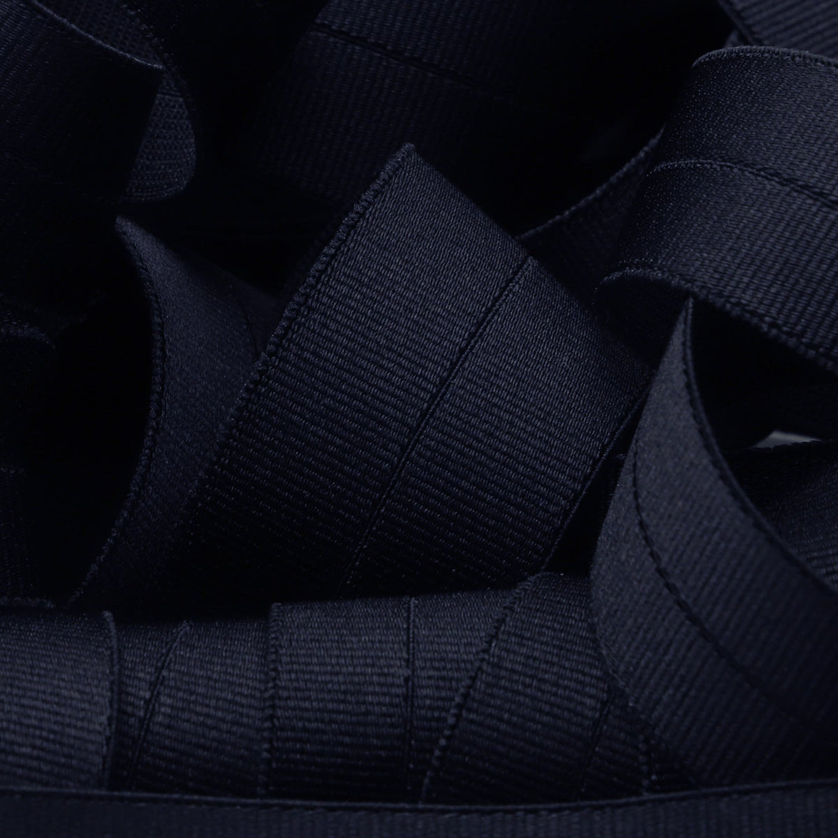 FUJIYAMA RIBBON [Sample] Recycled Polyester Grosgrain Stretch Binder Tape 9x9mm (23/32&quot;) 3 Meters Cut Black