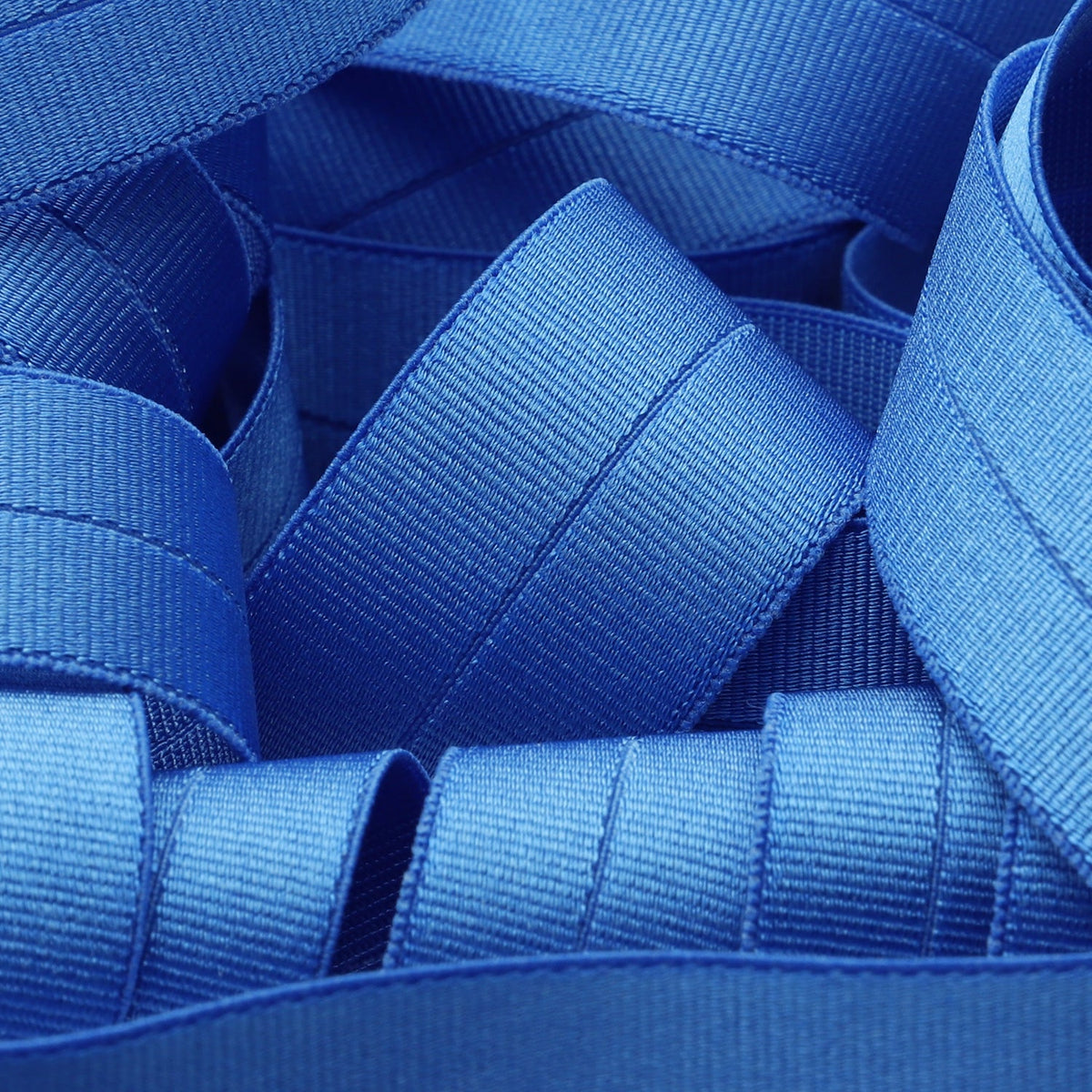 FUJIYAMA RIBBON [Sample] Recycled Polyester Grosgrain Stretch Binder Tape 9x9mm (23/32&quot;) 3 Meters Cut Blue