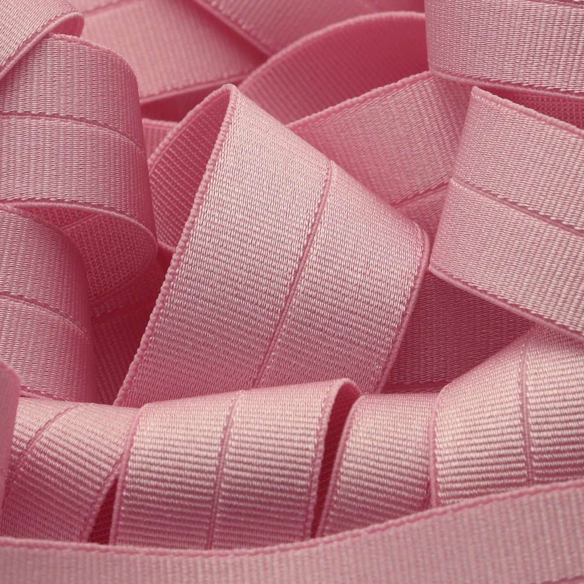 FUJIYAMA RIBBON [Sample] Recycled Polyester Grosgrain Stretch Binder Tape 9x9mm (23/32&quot;) 3 Meters Cut Light Pink