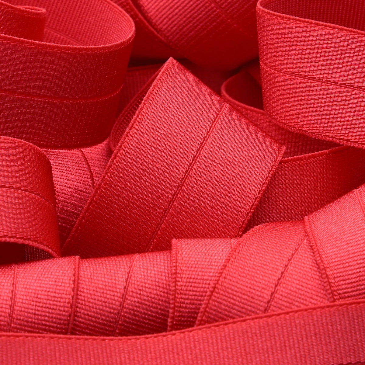 FUJIYAMA RIBBON [Sample] Recycled Polyester Grosgrain Stretch Binder Tape 9x9mm (23/32&quot;) 3 Meters Cut Red