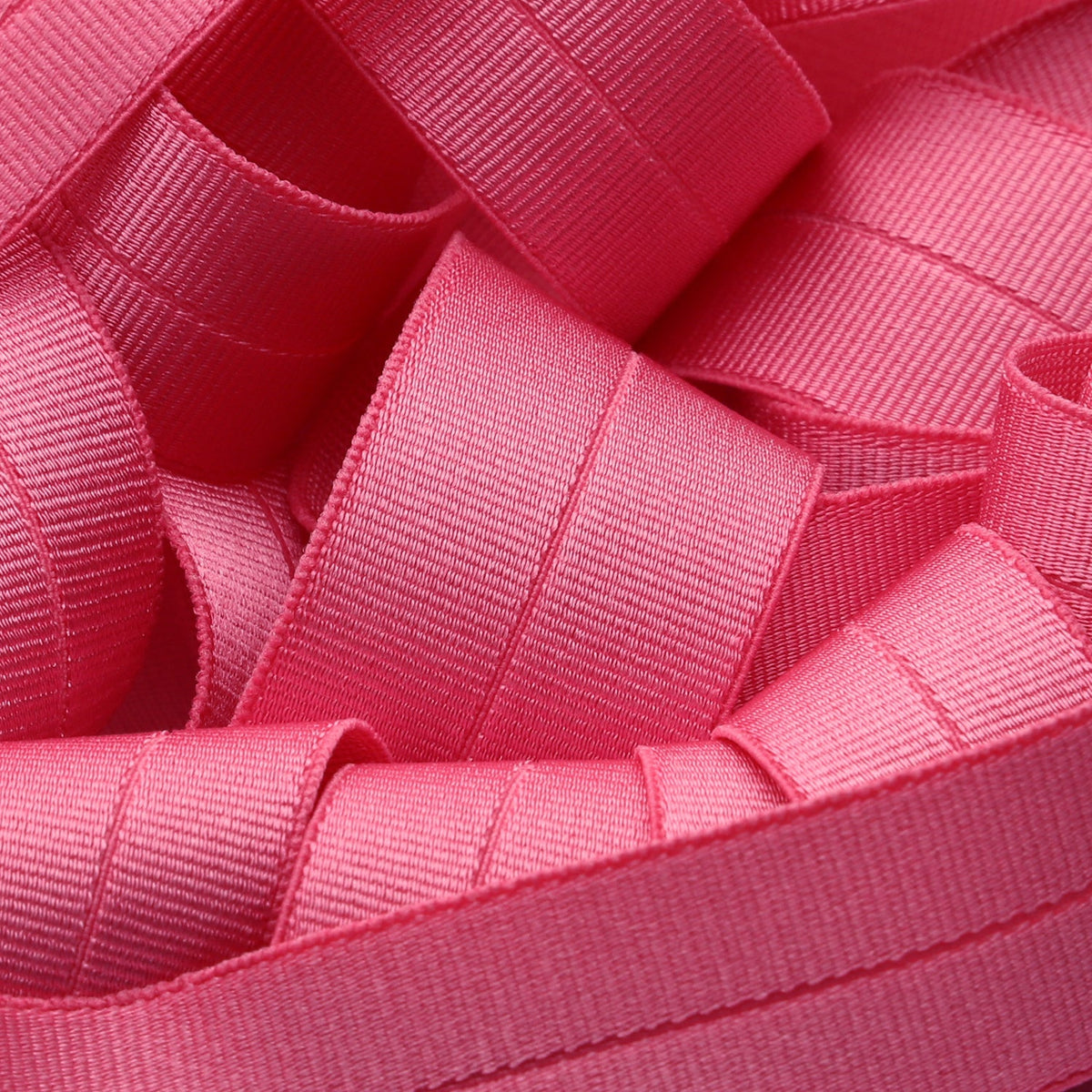 FUJIYAMA RIBBON [Sample] Recycled Polyester Grosgrain Stretch Binder Tape 9x9mm (23/32&quot;) 3 Meters Cut Vivid Pink