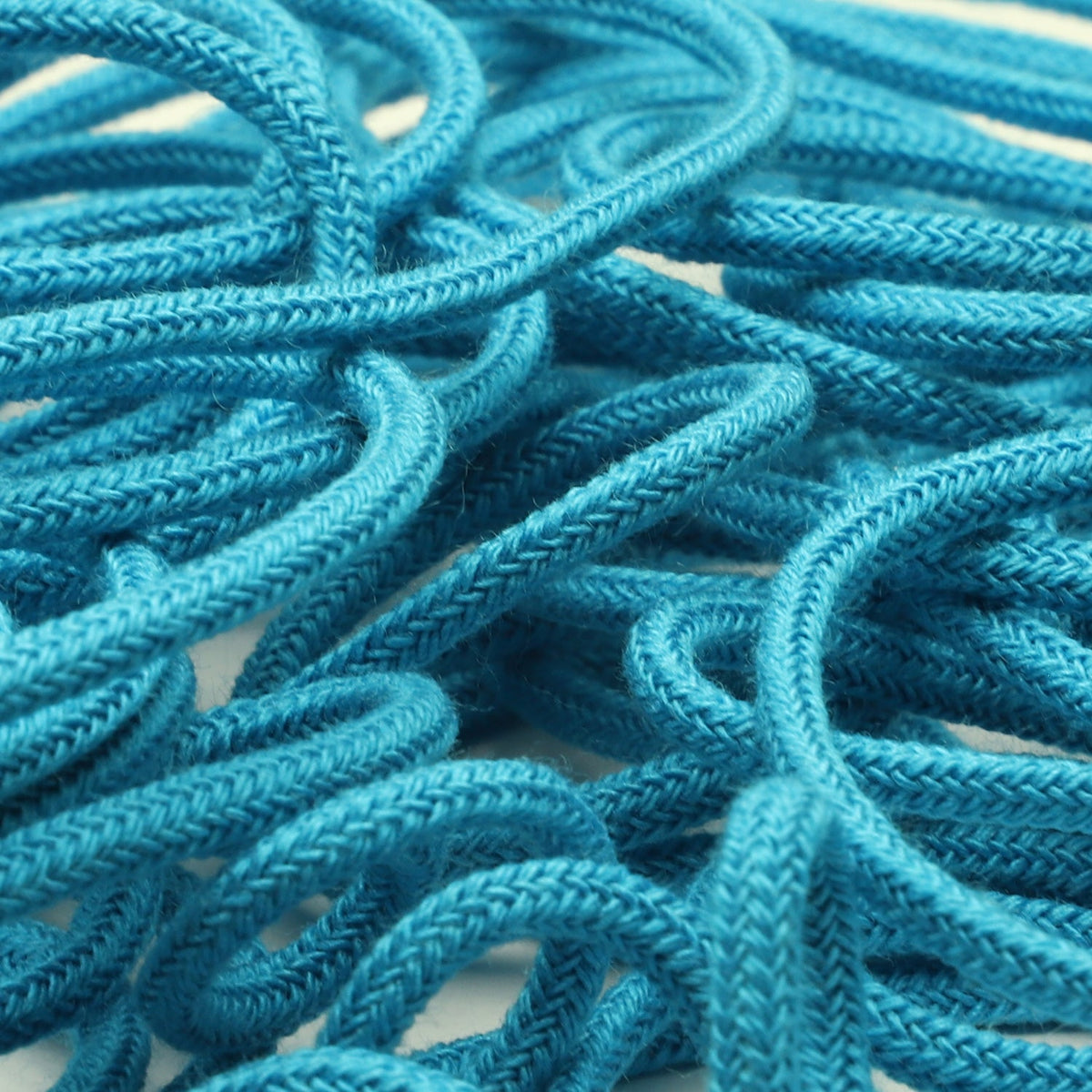 FUJIYAMA RIBBON [Sample] Spindle Cord approx.3.5mm (9/64&quot;) 2.5 Meters Cut Fluorescence Blue