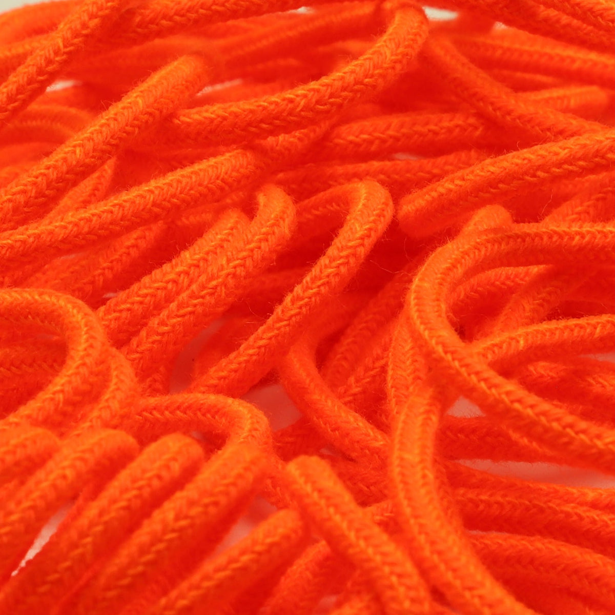 FUJIYAMA RIBBON [Sample] Spindle Cord approx.3.5mm (9/64&quot;) 2.5 Meters Cut Fluorescence Orange