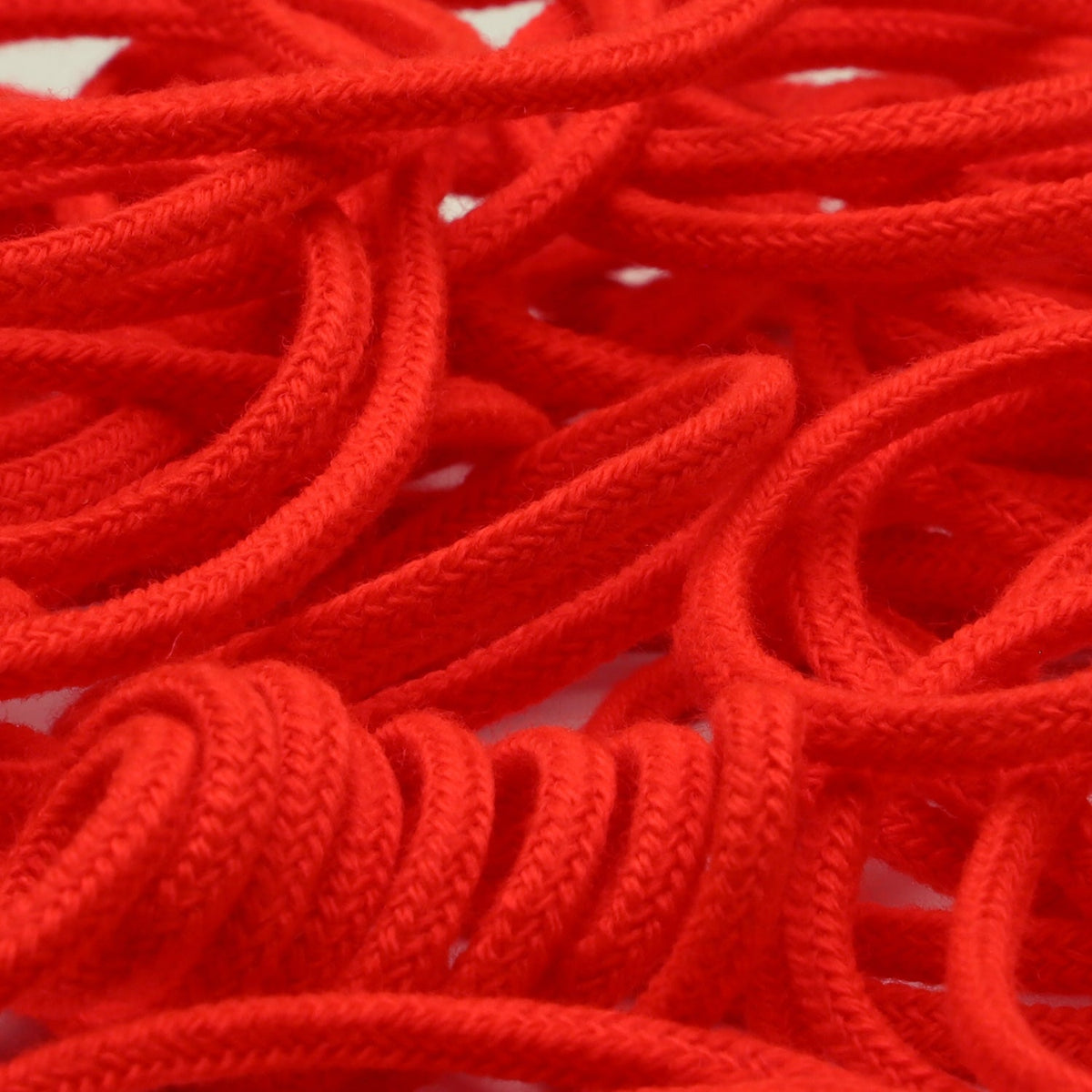 FUJIYAMA RIBBON [Sample] Spindle Cord approx.3.5mm (9/64&quot;) 2.5 Meters Cut Fluorescence Red