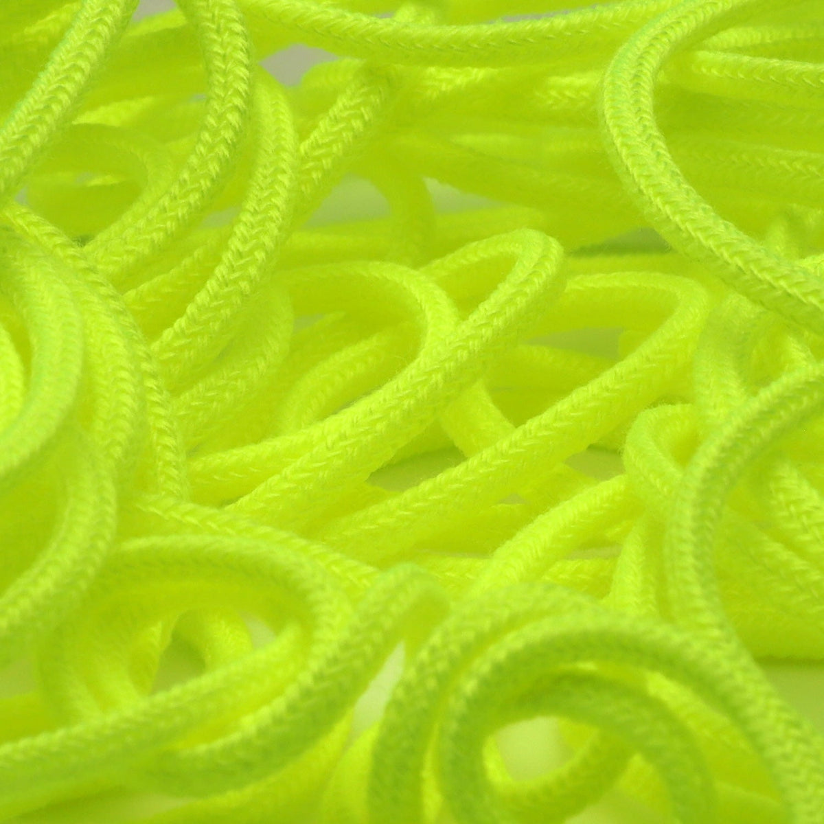 FUJIYAMA RIBBON [Sample] Spindle Cord approx.3.5mm (9/64&quot;) 2.5 Meters Cut Fluorescence Yellow