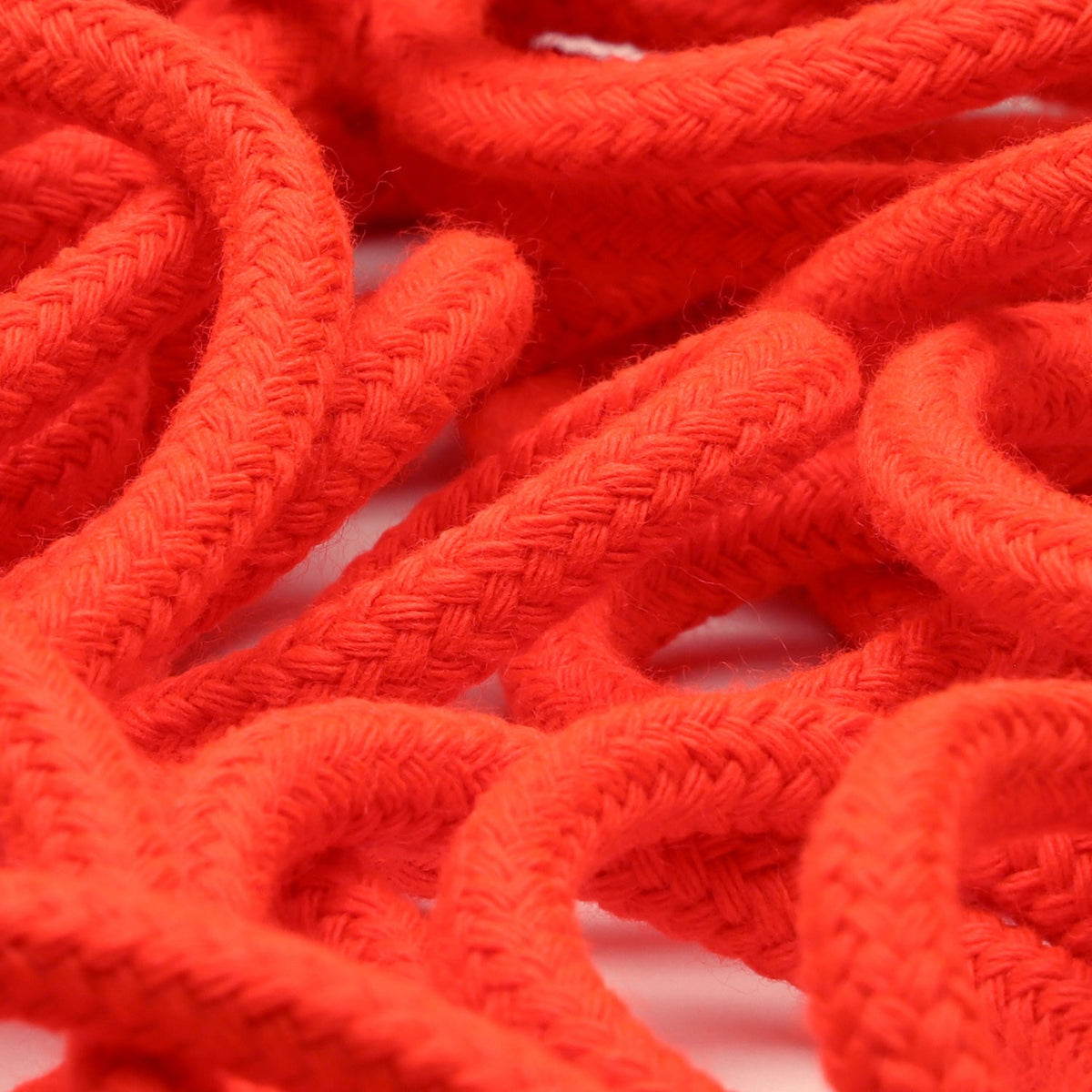 FUJIYAMA RIBBON [Sample] Spindle Cord approx.7mm (9/32&quot;) 2.5 Meters Cut Fluorescence Red