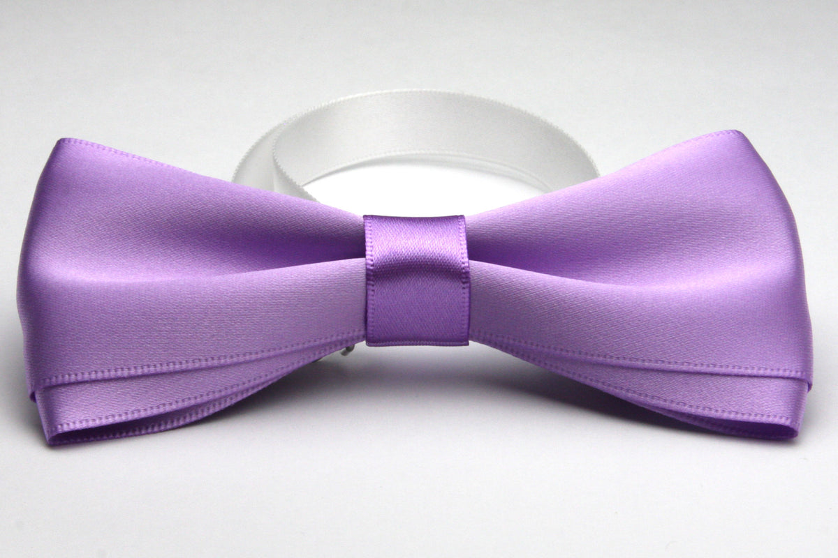 FUJIYAMA RIBBON Satin Bow Tie 12x6cm (4-3/4&quot;x2-3/8&quot;) Amethyst