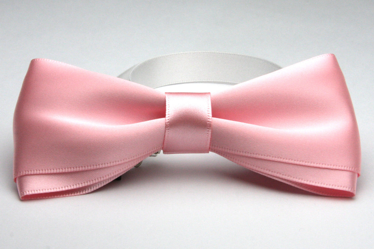 FUJIYAMA RIBBON Satin Bow Tie 12x6cm (4-3/4&quot;x2-3/8&quot;) Light Pink