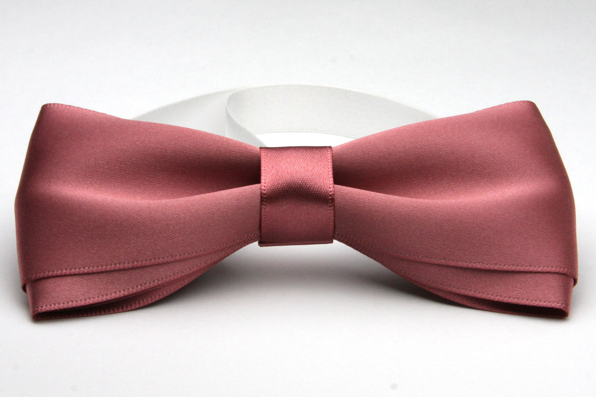 FUJIYAMA RIBBON Satin Bow Tie 12x6cm (4-3/4&quot;x2-3/8&quot;) Old Rose