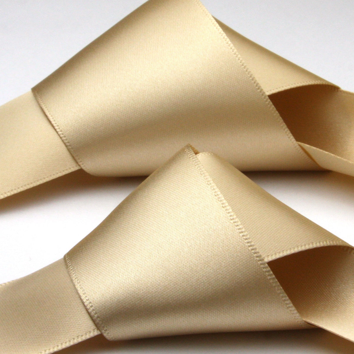 FUJIYAMA RIBBON Satin Sash Belt 36mm (1-7/16&quot;) 2 Meters Cut Beige