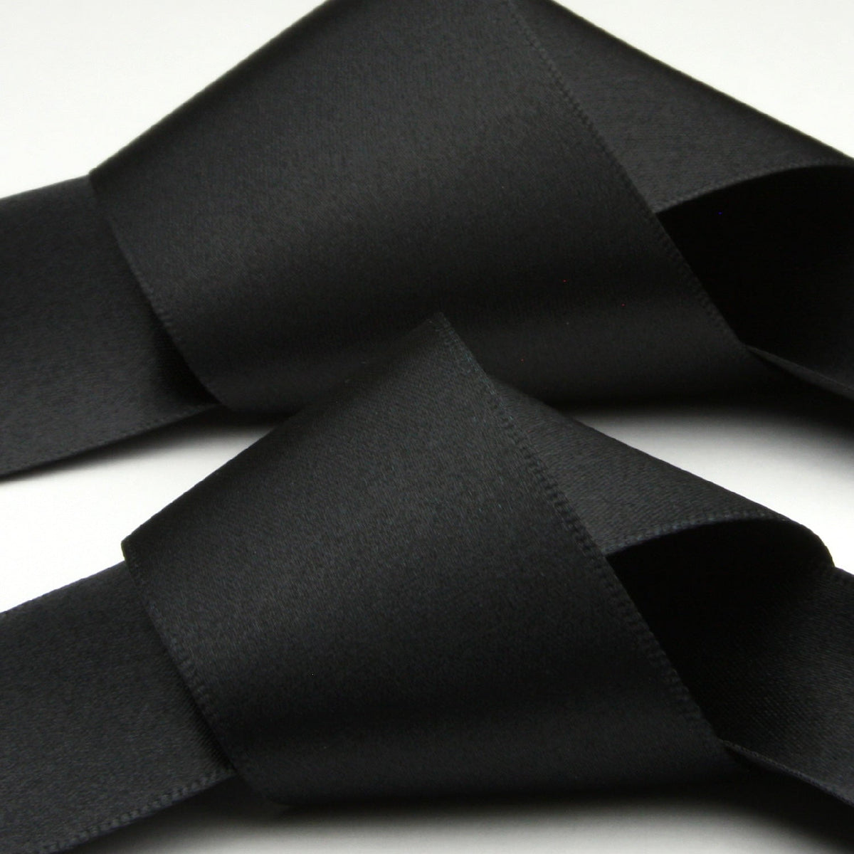 FUJIYAMA RIBBON Satin Sash Belt 36mm (1-7/16&quot;) 2 Meters Cut Black