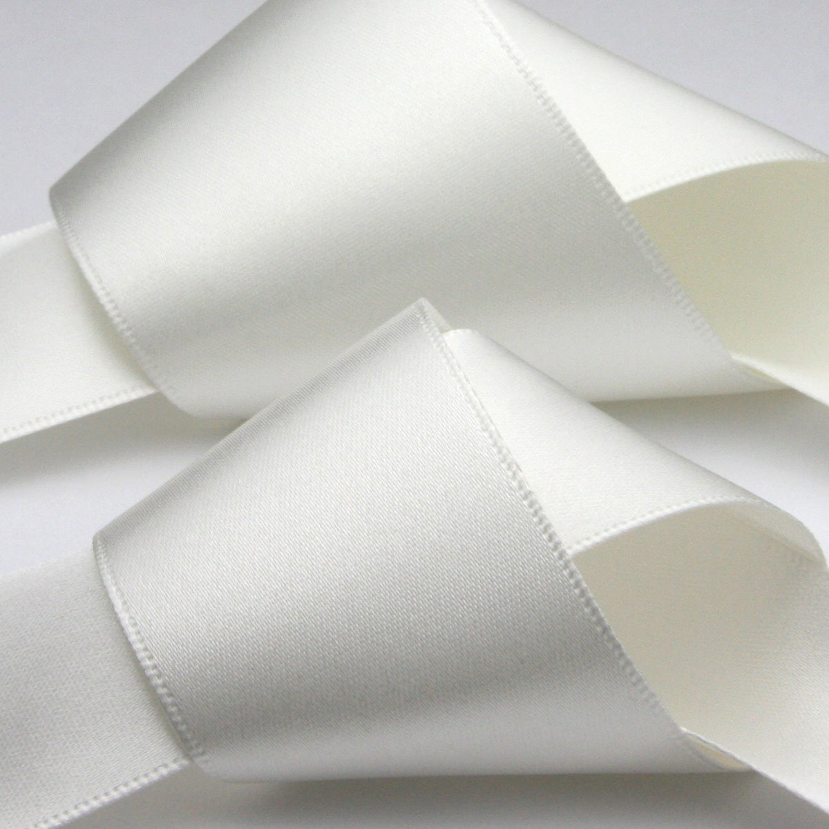 FUJIYAMA RIBBON Satin Sash Belt 36mm (1-7/16&quot;) 2 Meters Cut Milky White