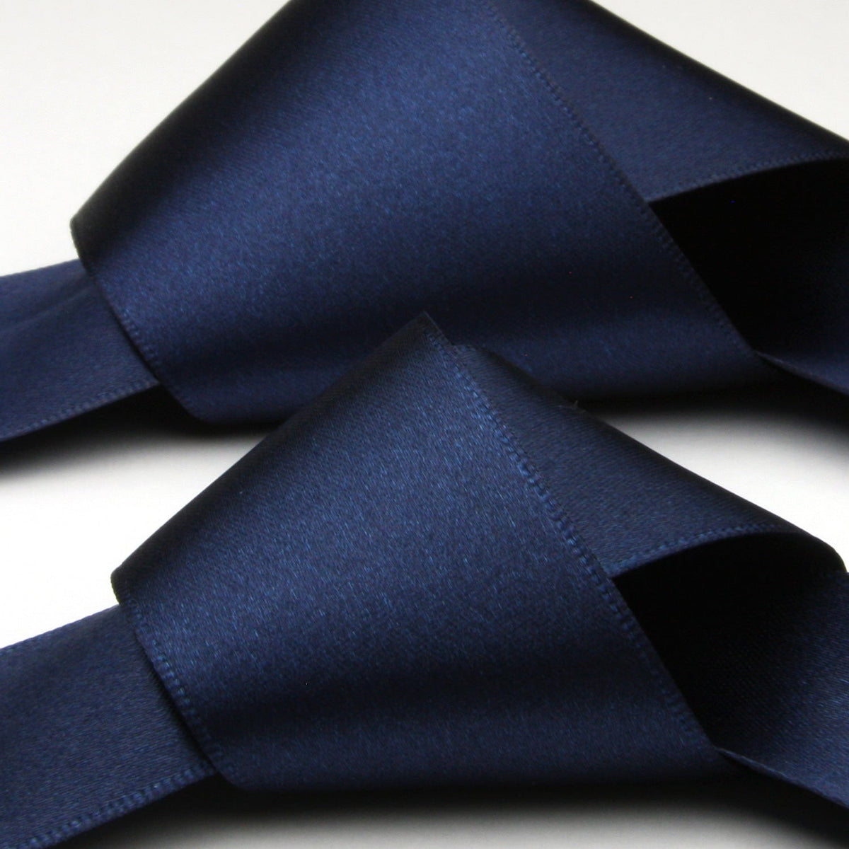 FUJIYAMA RIBBON Satin Sash Belt 36mm (1-7/16&quot;) 2 Meters Cut Navy Blue
