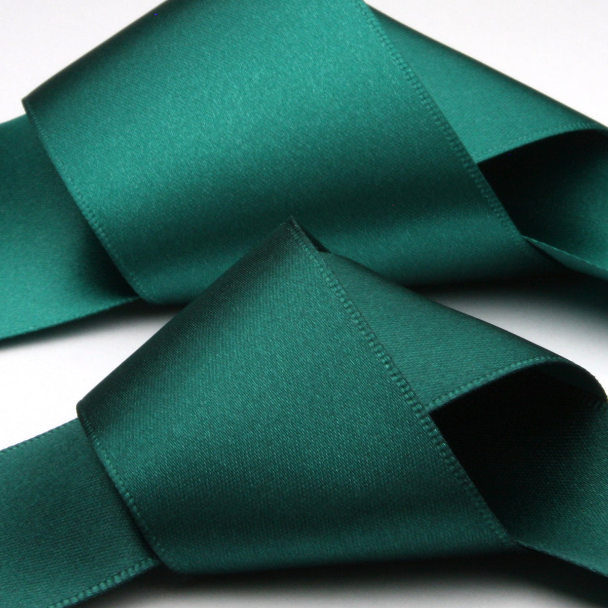 FUJIYAMA RIBBON Satin Sash Belt 36mm (1-7/16&quot;) 2 Meters Cut Peacock Green