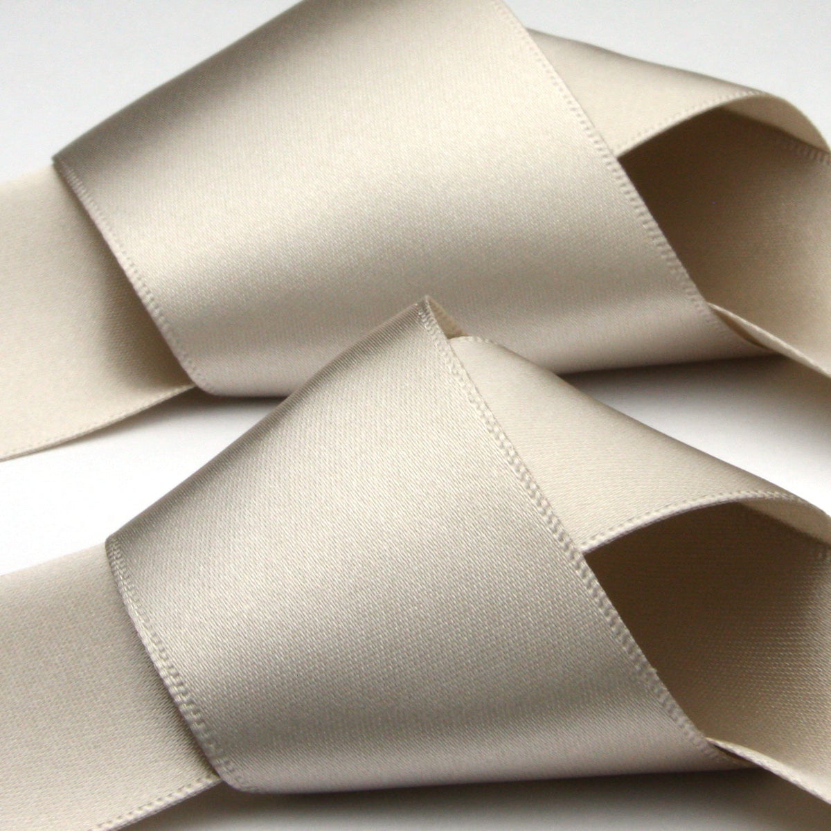 FUJIYAMA RIBBON Satin Sash Belt 36mm (1-7/16&quot;) 2 Meters Cut Sand Beige