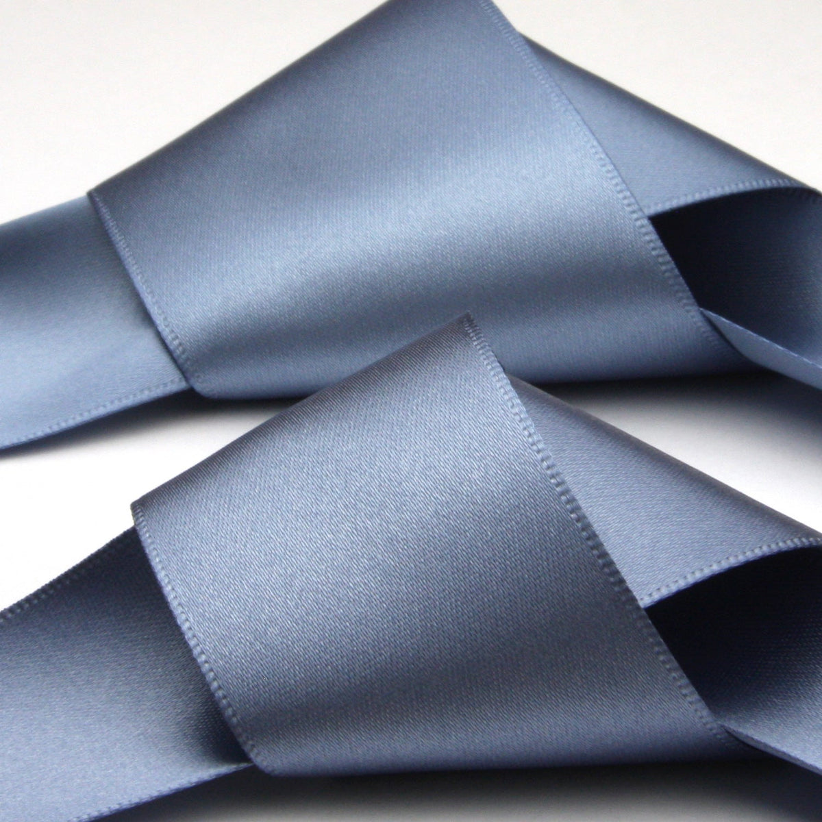 FUJIYAMA RIBBON Satin Sash Belt 36mm (1-7/16&quot;) 2 Meters Cut Shadow Blue