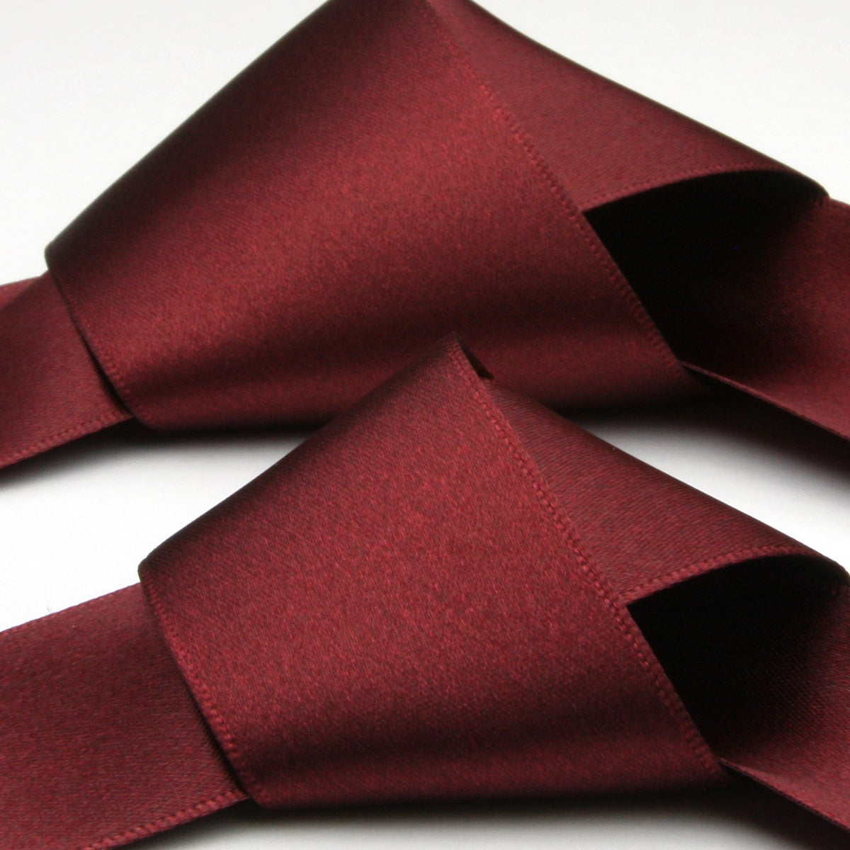 FUJIYAMA RIBBON Satin Sash Belt 36mm (1-7/16&quot;) 2 Meters Cut Wine Red